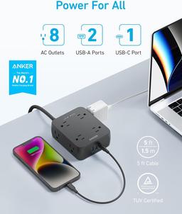 Refurbished Anker 341 USB Power Strip 5ft | A9183 - Reebelo Österreich