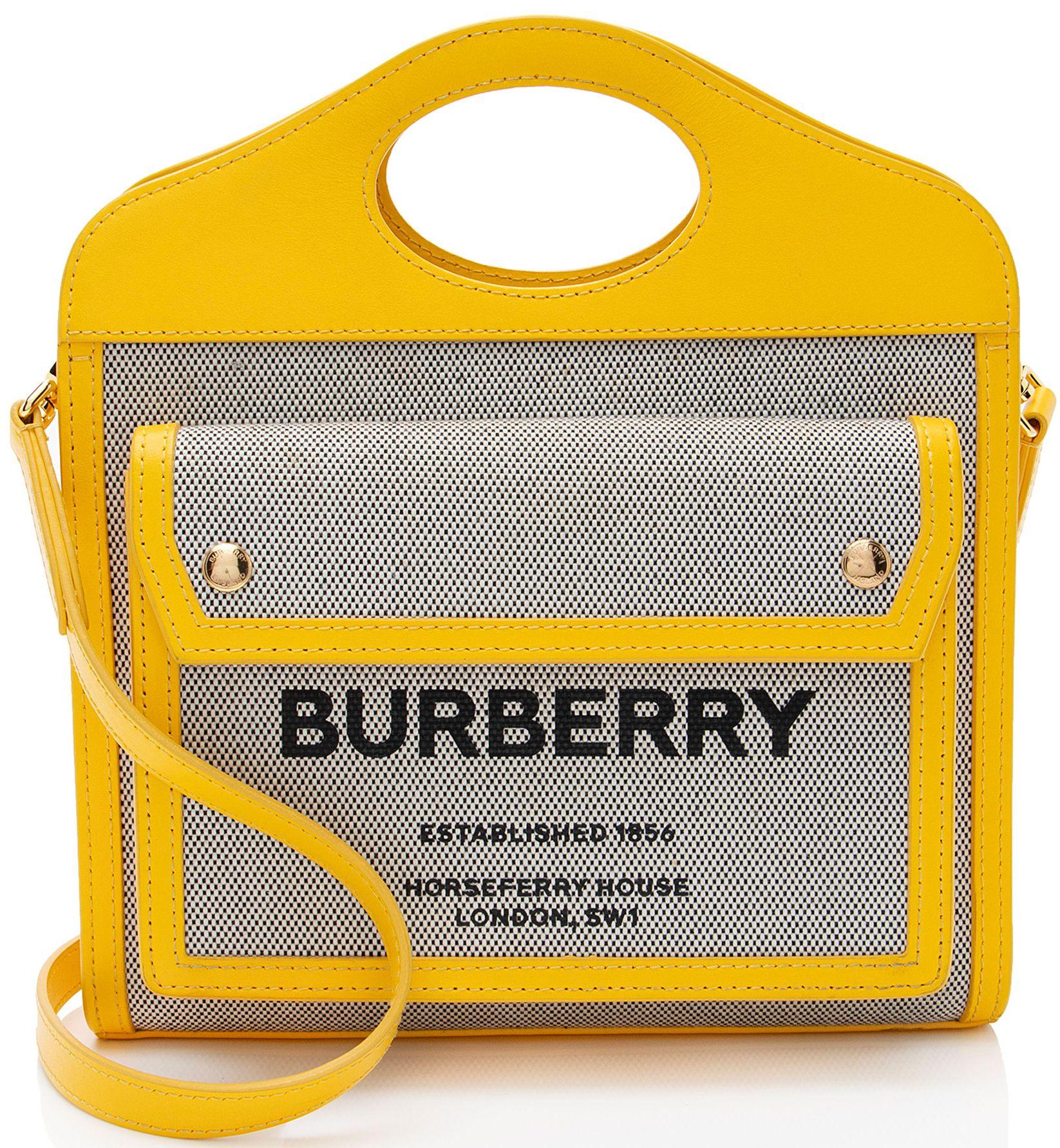 Refurbished Burberry Canvas Horseferry Mini Pocket Tote - Reebelo Österreich