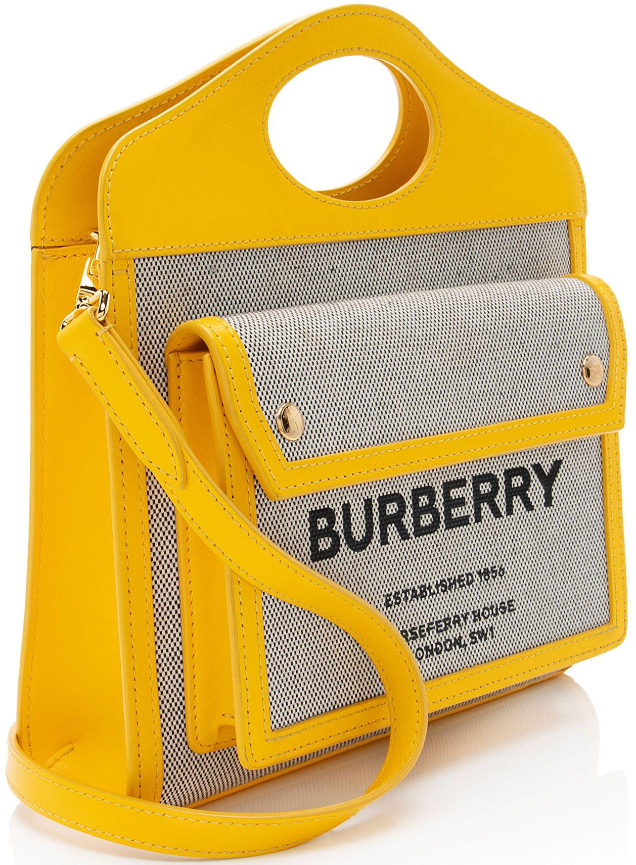 Refurbished Burberry Canvas Horseferry Mini Pocket Tote - Reebelo Österreich