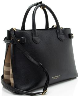 Refurbished Burberry House Check Leather Banner Medium Tote - Reebelo Österreich