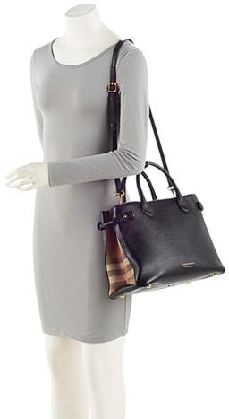 Refurbished Burberry House Check Leather Banner Medium Tote - Reebelo Österreich