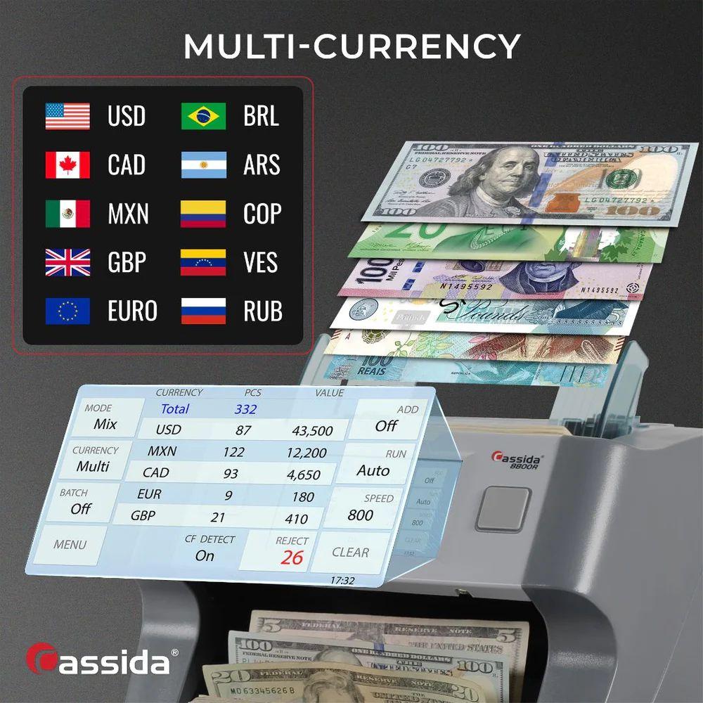 Refurbished Cassida 8800R V2 Mixed Bill Counter - Reebelo Österreich