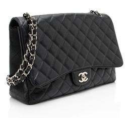 Refurbished Chanel Caviar Leather Classic Maxi Single Flap Bag - Reebelo Österreich