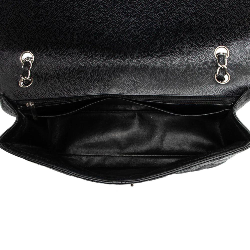Refurbished Chanel Caviar Leather Classic Maxi Single Flap Bag - Reebelo Österreich