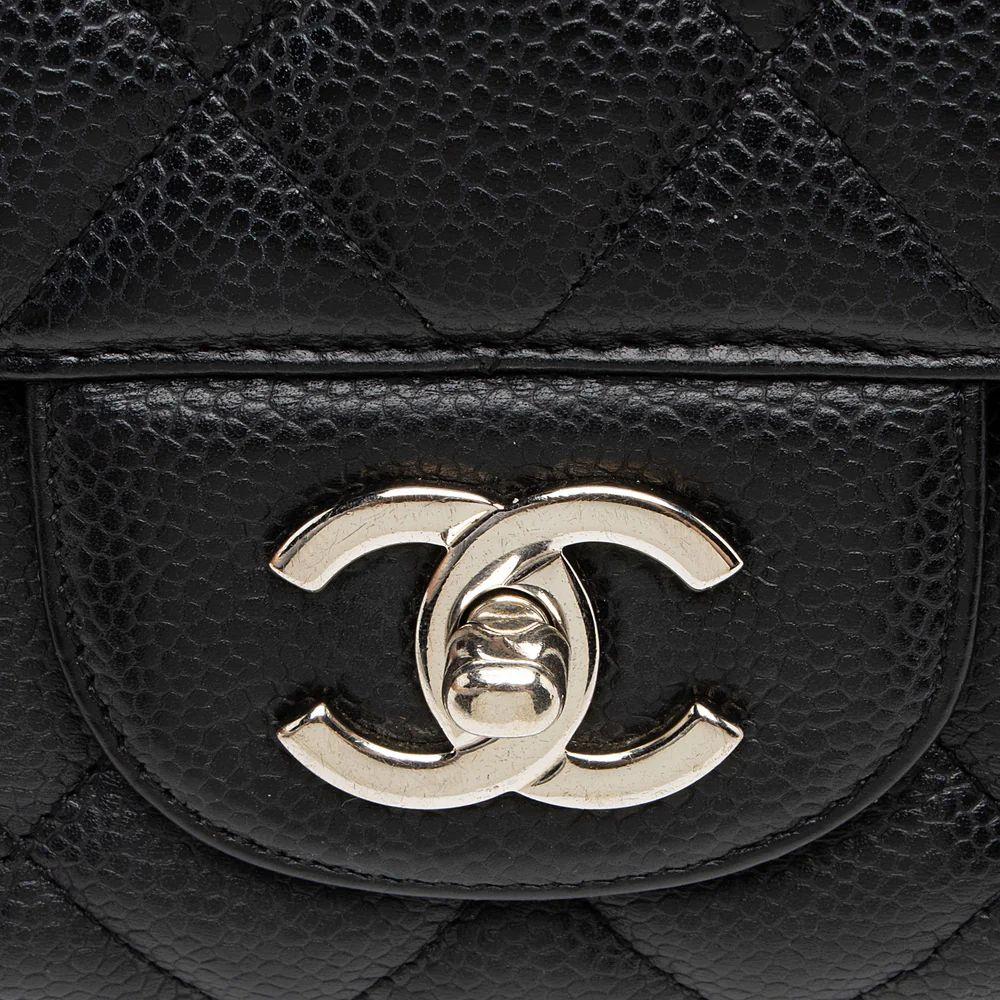 Refurbished Chanel Caviar Leather Classic Maxi Single Flap Bag - Reebelo Österreich