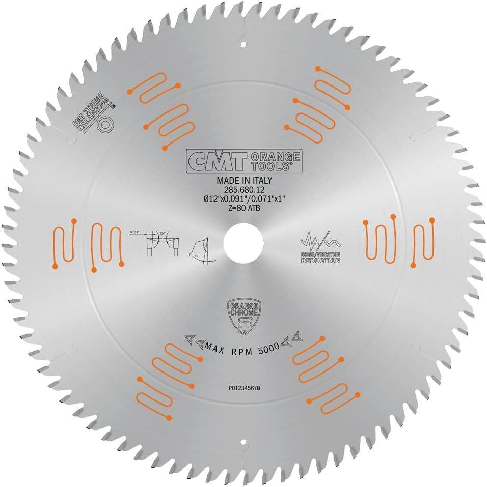 Refurbished CMT 285.680.12 Chrome Fine Finish Blade 12" x T80 ATB - Reebelo Österreich