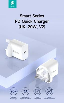Refurbished Devia Smart Series PD Schnellladegerät (UK / 20W / V2) - Reebelo Österreich