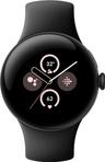 Google Pixel Watch 2 (Bluetooth) - 32 GB - 1,2 Zoll - Mattschwarz Aluminiumgehäuse with Obsidian Fluorelastomer Active Armband