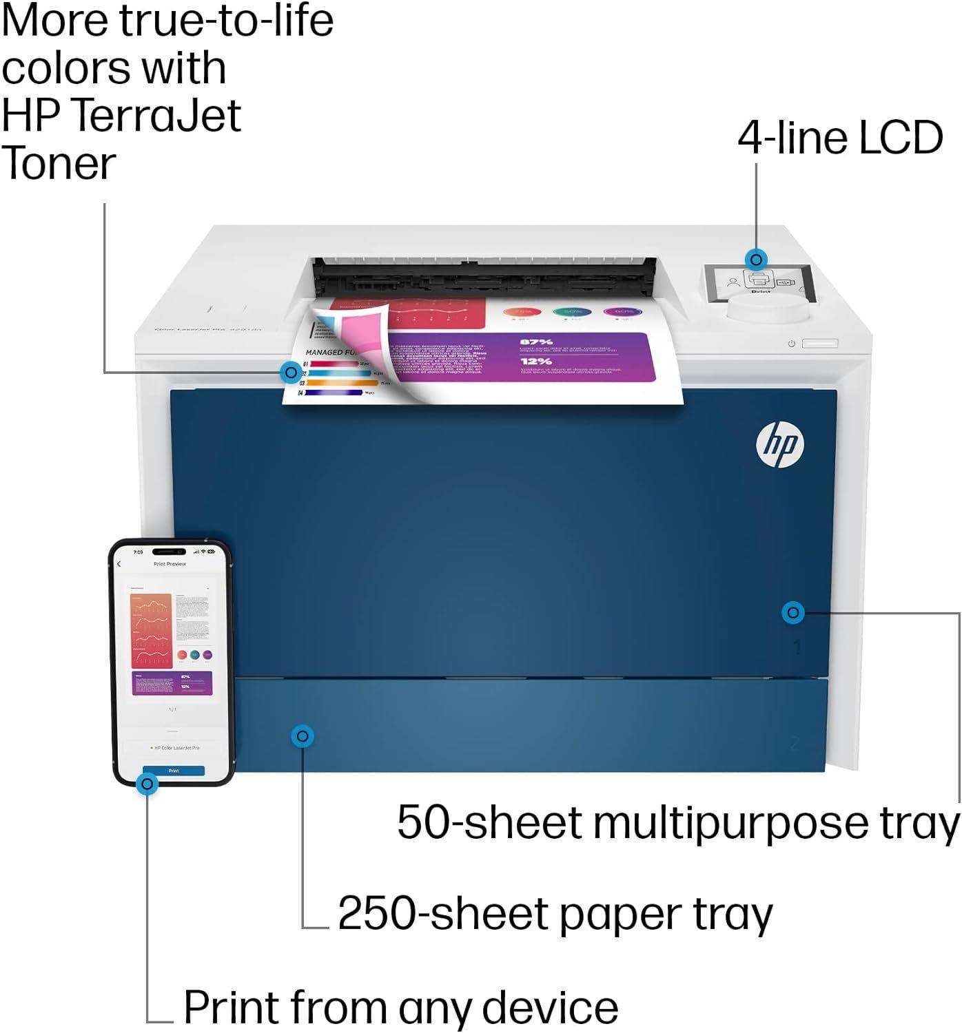 Refurbished HP Color LaserJet Pro 4201dn Printer - Reebelo Österreich