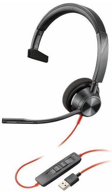 Refurbished Poly Blackwire 3310 USB-A  Mono Wired Headset  - Reebelo Österreich