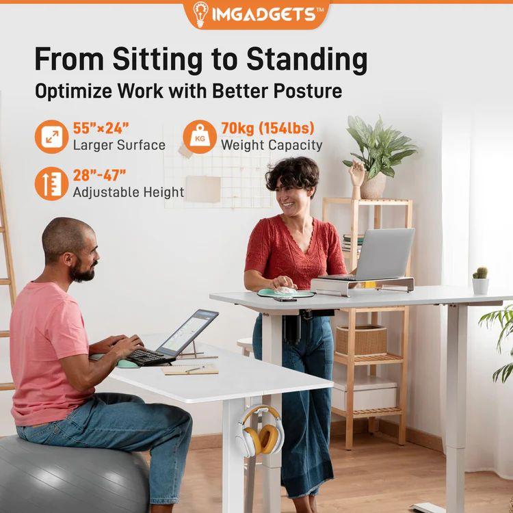 Refurbished IMGadgets Standing Electric Adjustable Desk 40" x 24" - Reebelo Österreich