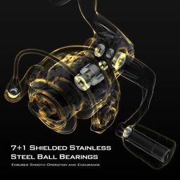 Refurbished KastKing 1000 Valiant Eagle Spinning Reel Gold - Reebelo Österreich
