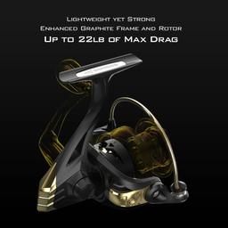 Refurbished KastKing 1000 Valiant Eagle Spinning Reel Gold - Reebelo Österreich