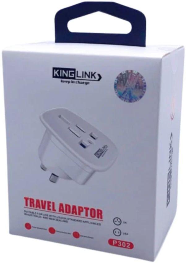 Refurbished Kinglink Reiseadapter P302 Wandstecker (US / UK auf NZ / AU) - Reebelo Österreich
