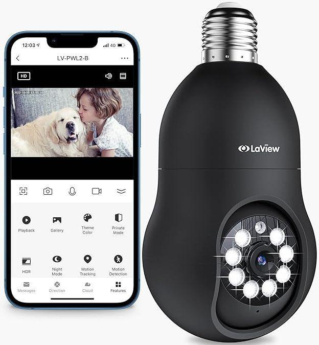 Refurbished LaView Wireless Bulb Security Camera 360° LV-PWL2 - Reebelo Österreich