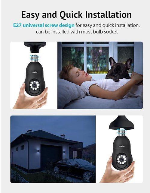 Refurbished LaView Wireless Bulb Security Camera 360° LV-PWL2 - Reebelo Österreich