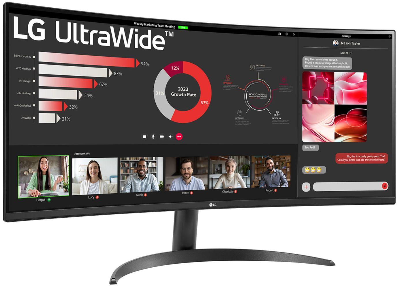 Refurbished LG 34WR50QK-B Curved UltraWide QHD Monitor 34" - Reebelo Österreich