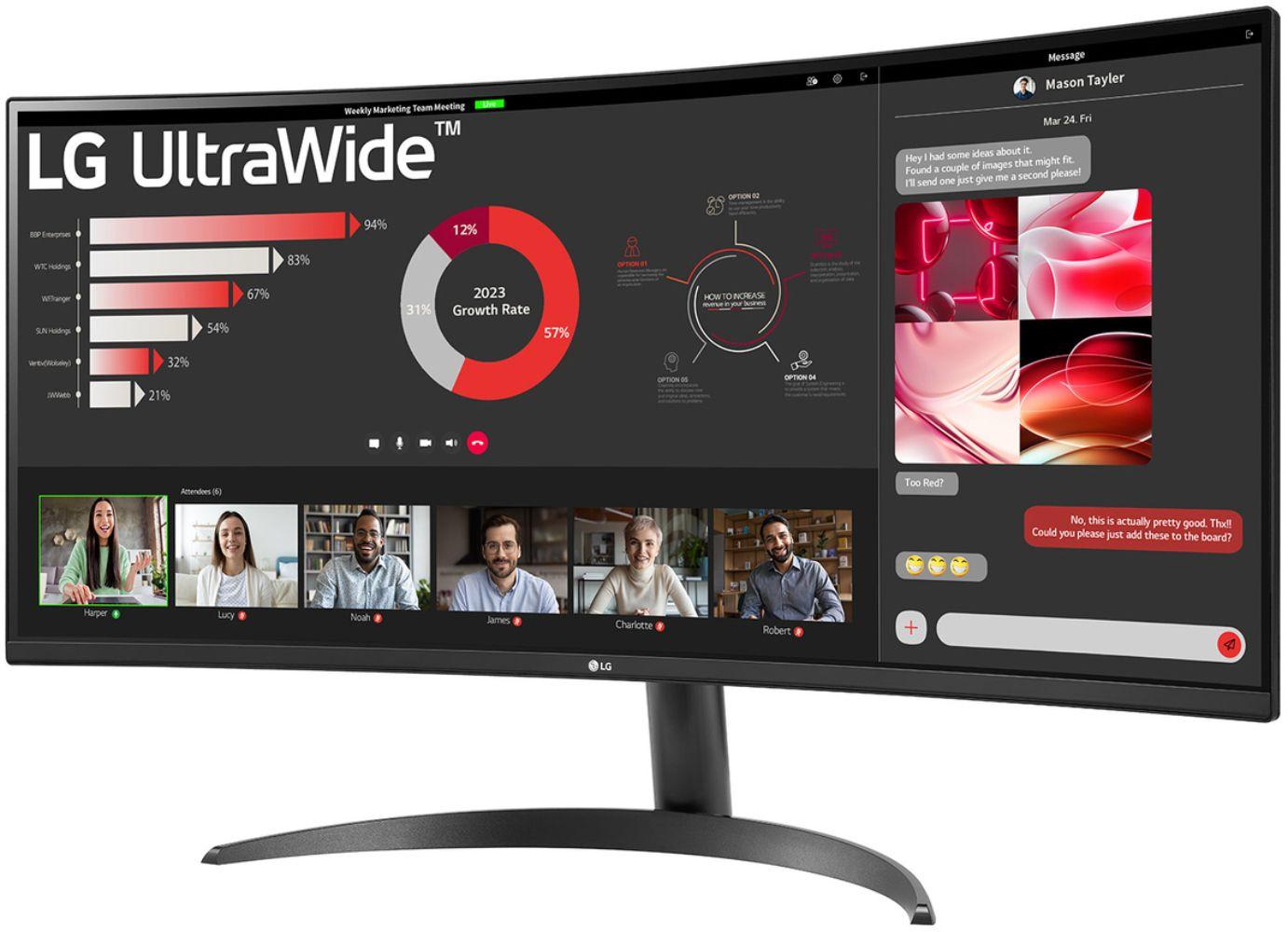 Refurbished LG 34WR50QK-B Curved UltraWide QHD Monitor 34" - Reebelo Österreich