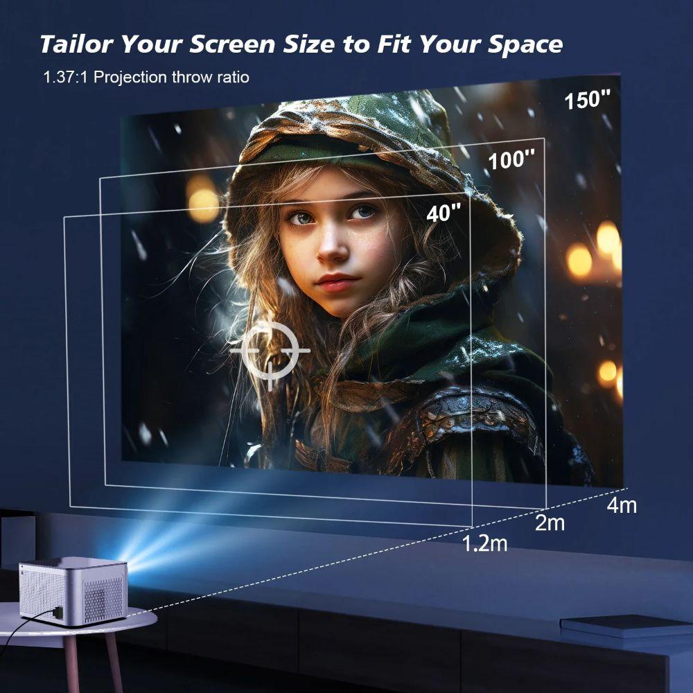 Refurbished Magcubic HY350 Pro 580 ANSI 4K 1080P WiFi 6 Projektor - Reebelo Österreich