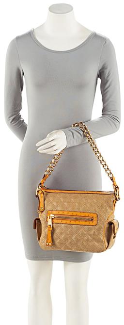Refurbished Marc Jacobs Coated Canvas Ostrich Stam Hobo - Reebelo Österreich
