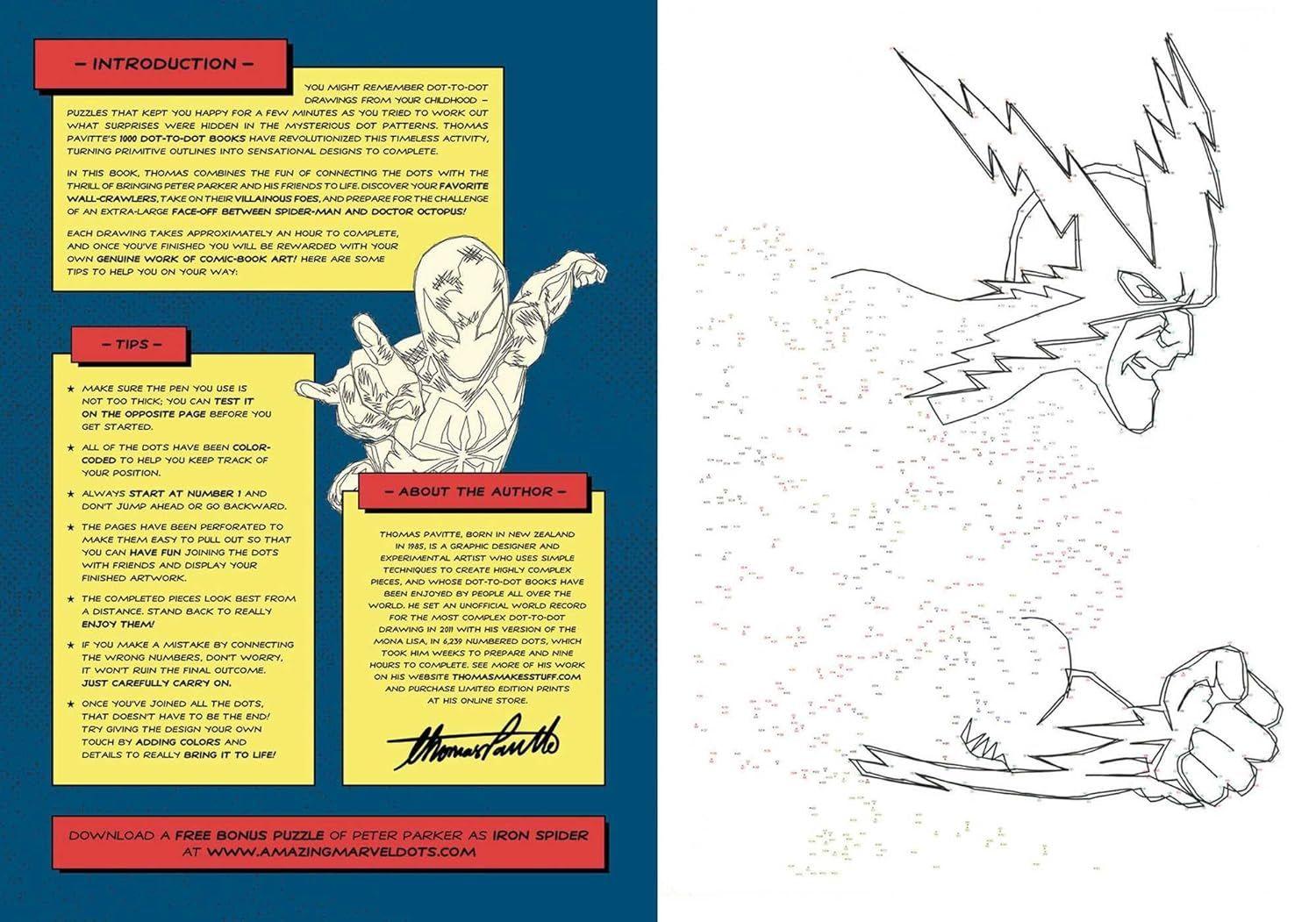 Refurbished Marvel: Spider-Man1000 dot-to-dot book by Thoms Pavtte - Reebelo Österreich