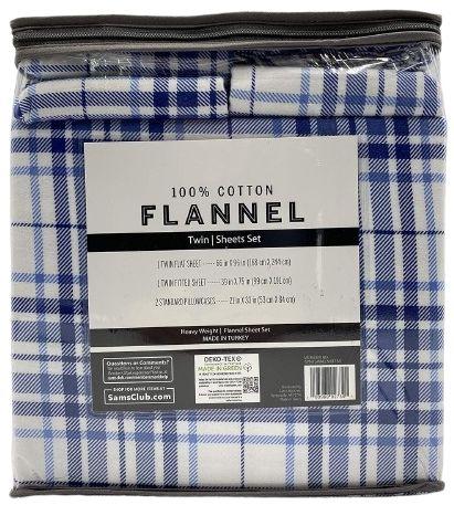Refurbished Member's Mark 100% Cotton 4pc Flannel Sheets Twin Set - Reebelo Österreich