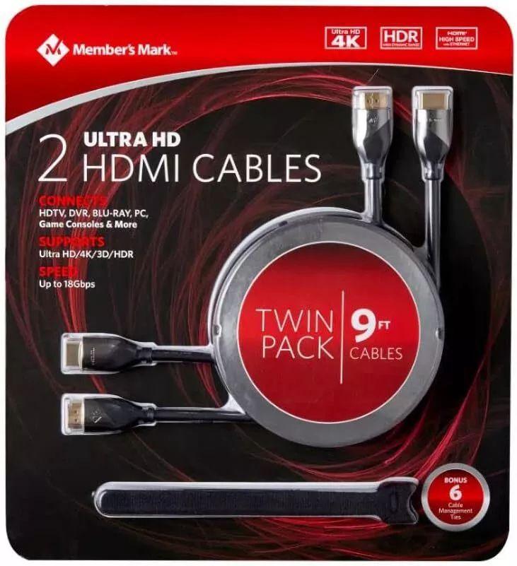 Refurbished Member's Mark Premium 2 Ultra HD HDMI Kabel 9ft - Reebelo Österreich