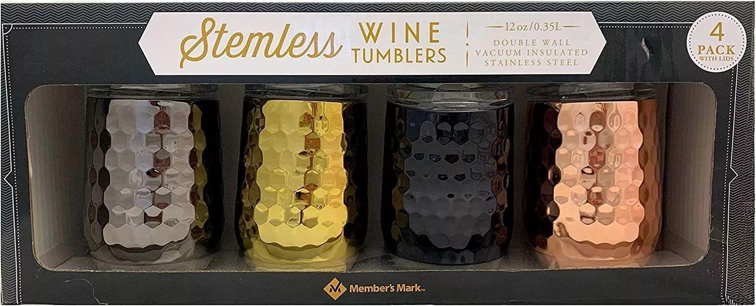Refurbished Member's Mark Stemless Wine Tumblers 12 oz (Pack of 4) - Reebelo Österreich