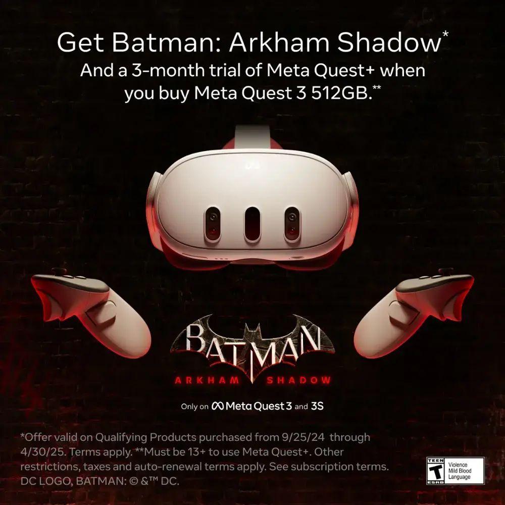 Refurbished Meta Quest 3 Get Batman: Arkham Shadow VR - Reebelo Österreich