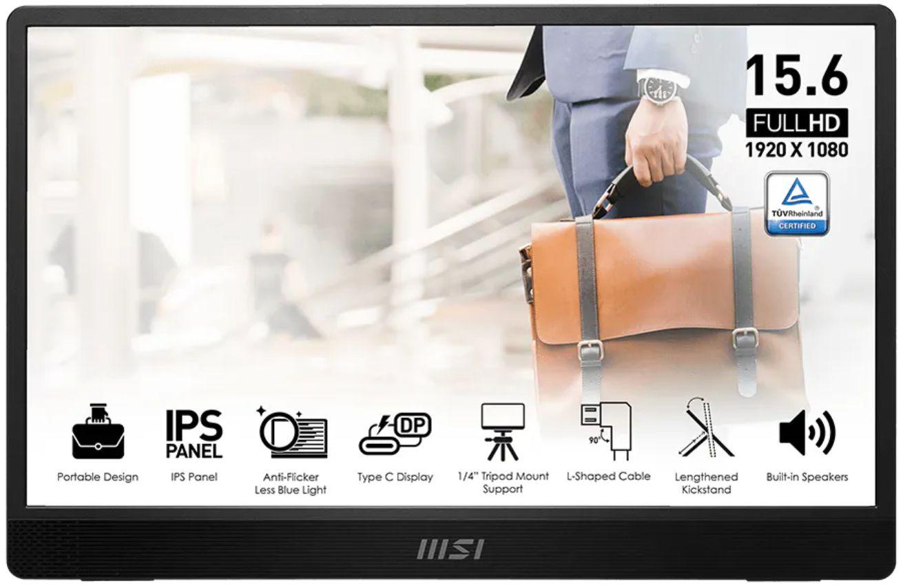 Refurbished MSI PRO MP161 E2U Portable Monitore 15,6" - Reebelo Österreich