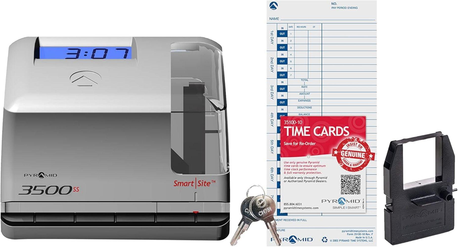 Refurbished Pyramid 3500ss SmartSite Time Clock & Document Stamp - Reebelo Österreich