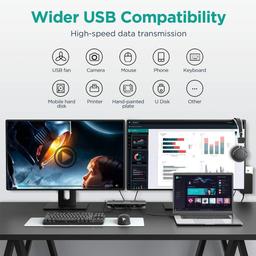 Refurbished QGeeM D6908 USB C Laptop Docking Station - Reebelo Österreich