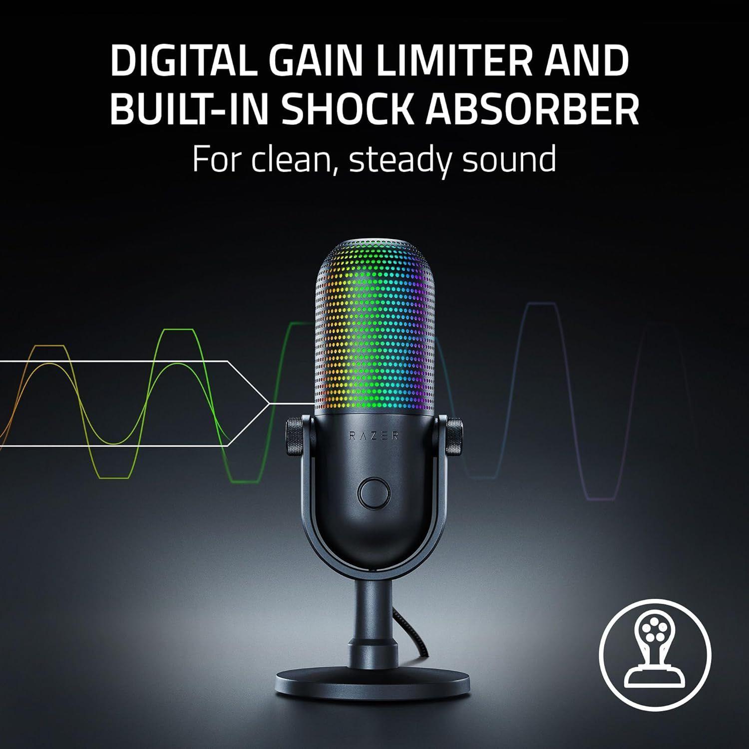 Refurbished Razer Seiren V3 Chroma Kondensator-USB-Mikrofon - Reebelo Österreich