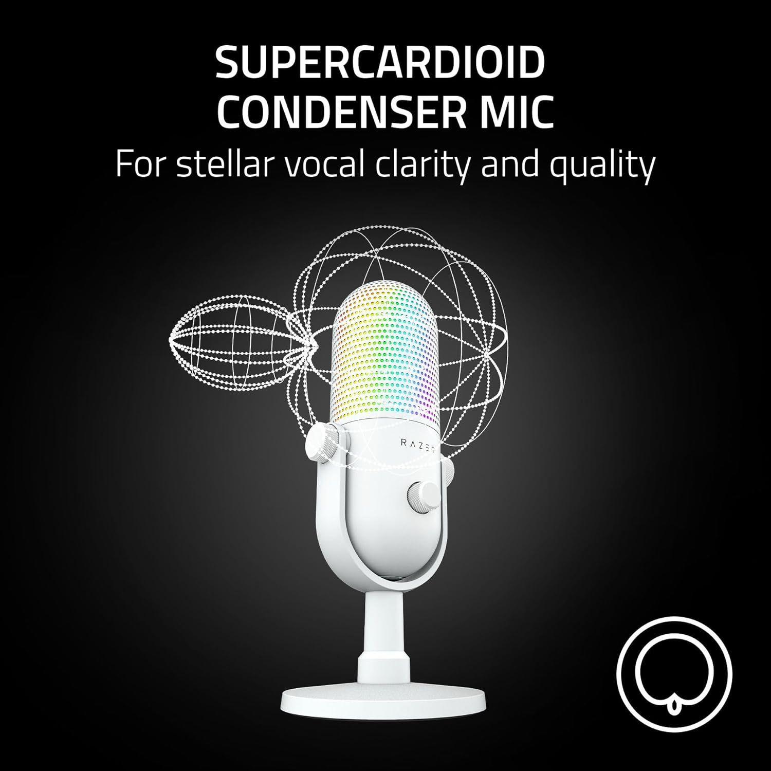 Refurbished Razer Seiren V3 Chroma Kondensator-USB-Mikrofon - Reebelo Österreich