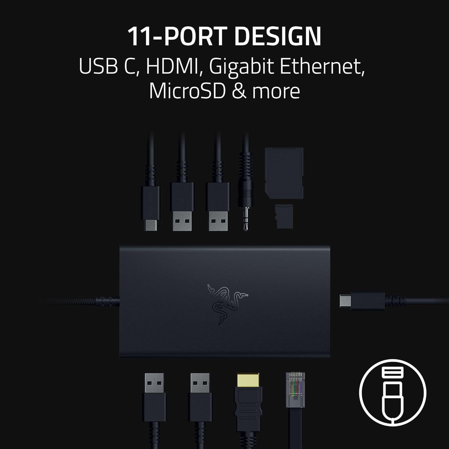 Refurbished Razer USB-C Dock 11 Port Docking Station for Laptops - Reebelo Österreich