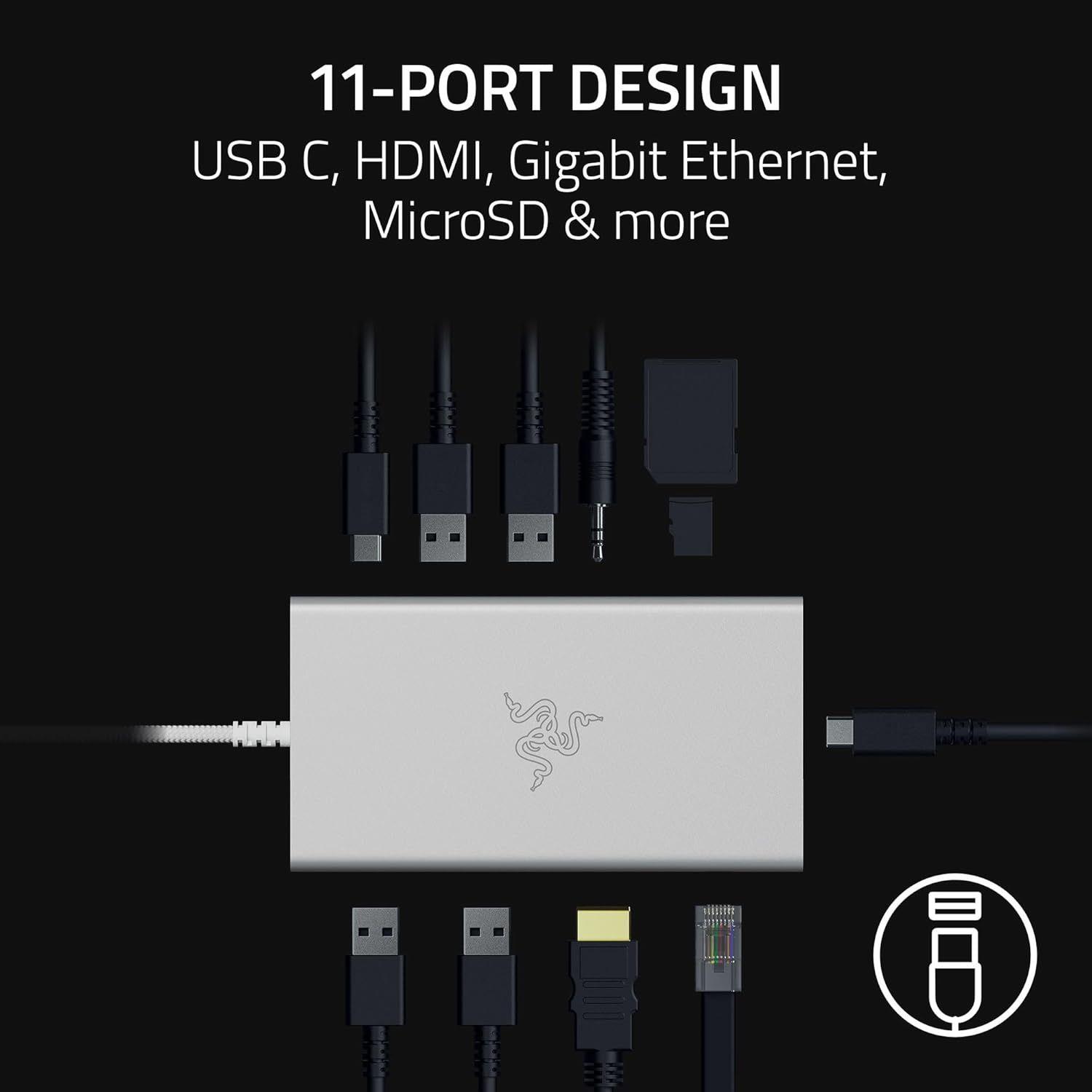 Refurbished Razer USB-C Dock 11 Port Docking Station for Laptops - Reebelo Österreich