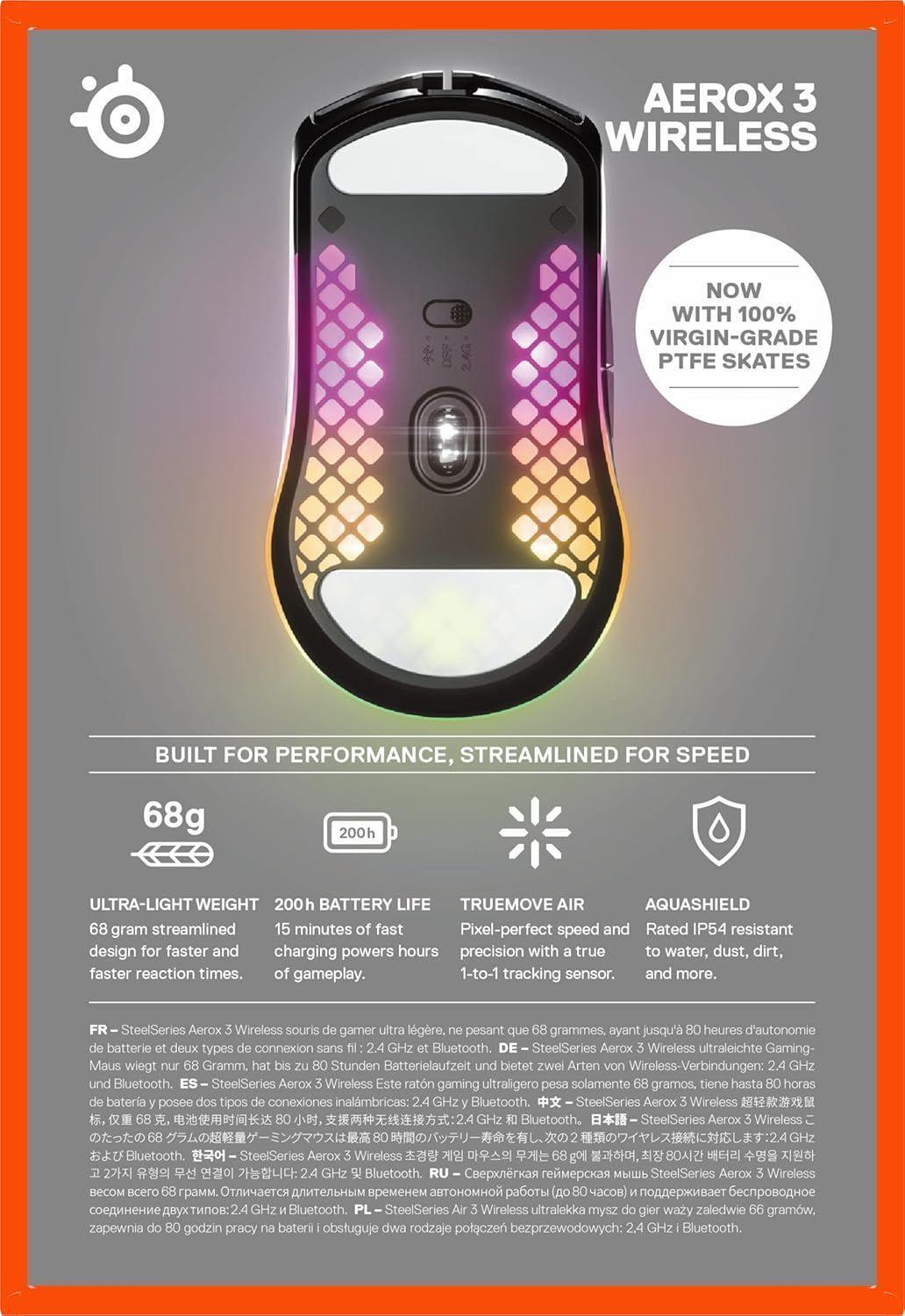 Refurbished SteelSeries Aerox 3 Wireless Gaming Mouse - Reebelo Österreich