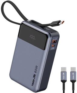 Refurbished Tough On 65W 20000mAh Power Bank mit integriertem USB-C-Kabel - Reebelo Österreich