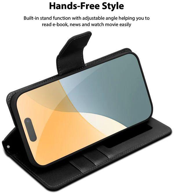 Refurbished Tough On Flip Wallet Leder Handyhülle für iPhone 16 - Reebelo Österreich