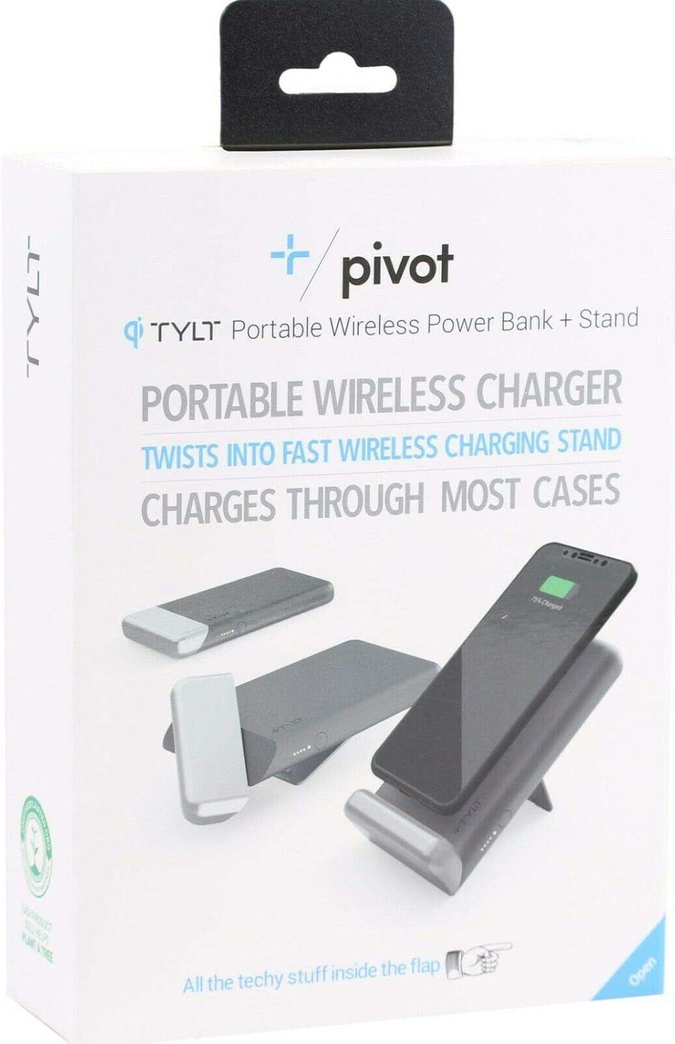 Refurbished Tylt Pivot Portable Wireless Power Bank + Stand - Reebelo Österreich