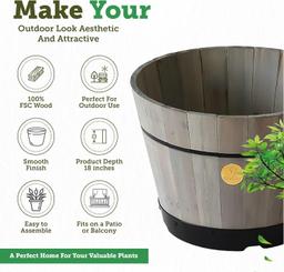 Refurbished VegTrug Build a Barrel Kit Planter 46cm - Reebelo Österreich