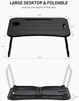 Refurbished Zeaptac Laptop Bed Desk Foldable Lap Table - Reebelo Österreich