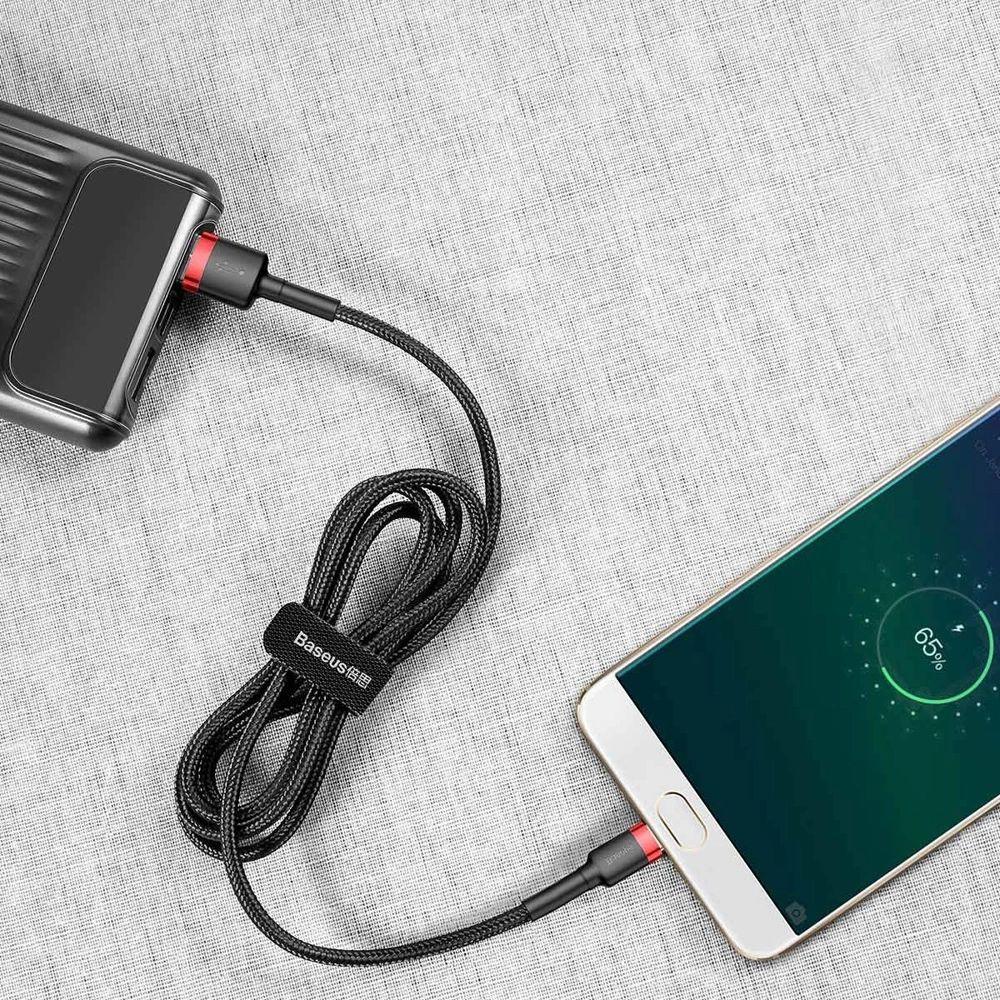 Refurbished Baseus Phone Cable Cafule Fast Charging USB to Micro USB 2A (3M) - Reebelo Österreich