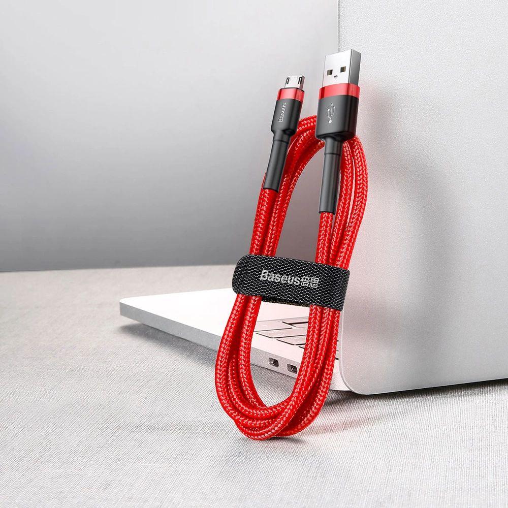 Refurbished Baseus Phone Cable Cafule Fast Charging USB to Micro USB 2A (3M) - Reebelo Österreich