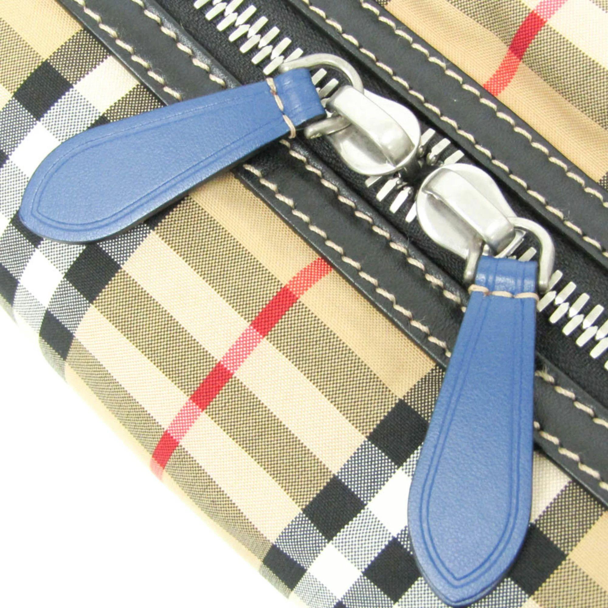Refurbished Burberry Leather Nylon Canvas Clutch Bag Pouch - Reebelo Österreich