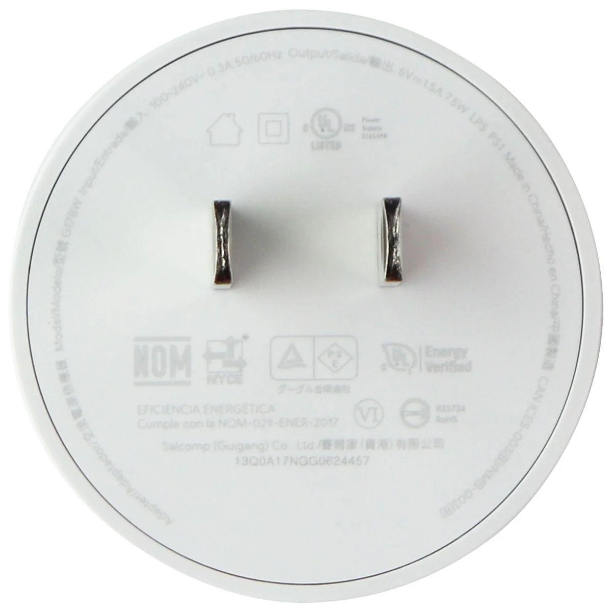 Refurbished Google (5V/1.5A) 7.5W Single USB Rundes Netzteil/Ladegerät (G17BW) - Reebelo Österreich