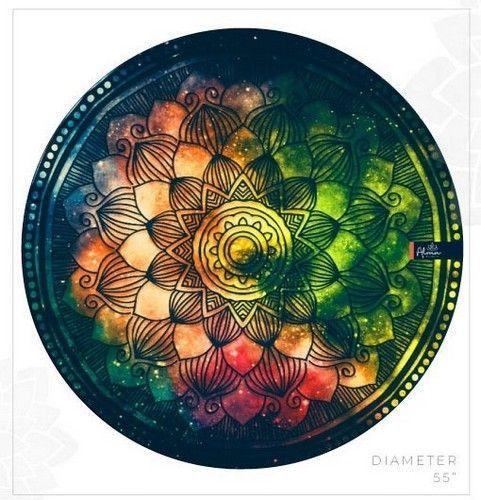Refurbished PRANA ROUND BEACH TOWEL unisex Eco-friendly round towel sand free meditation inspired made from recycled plastic bottles - Reebelo Österreich