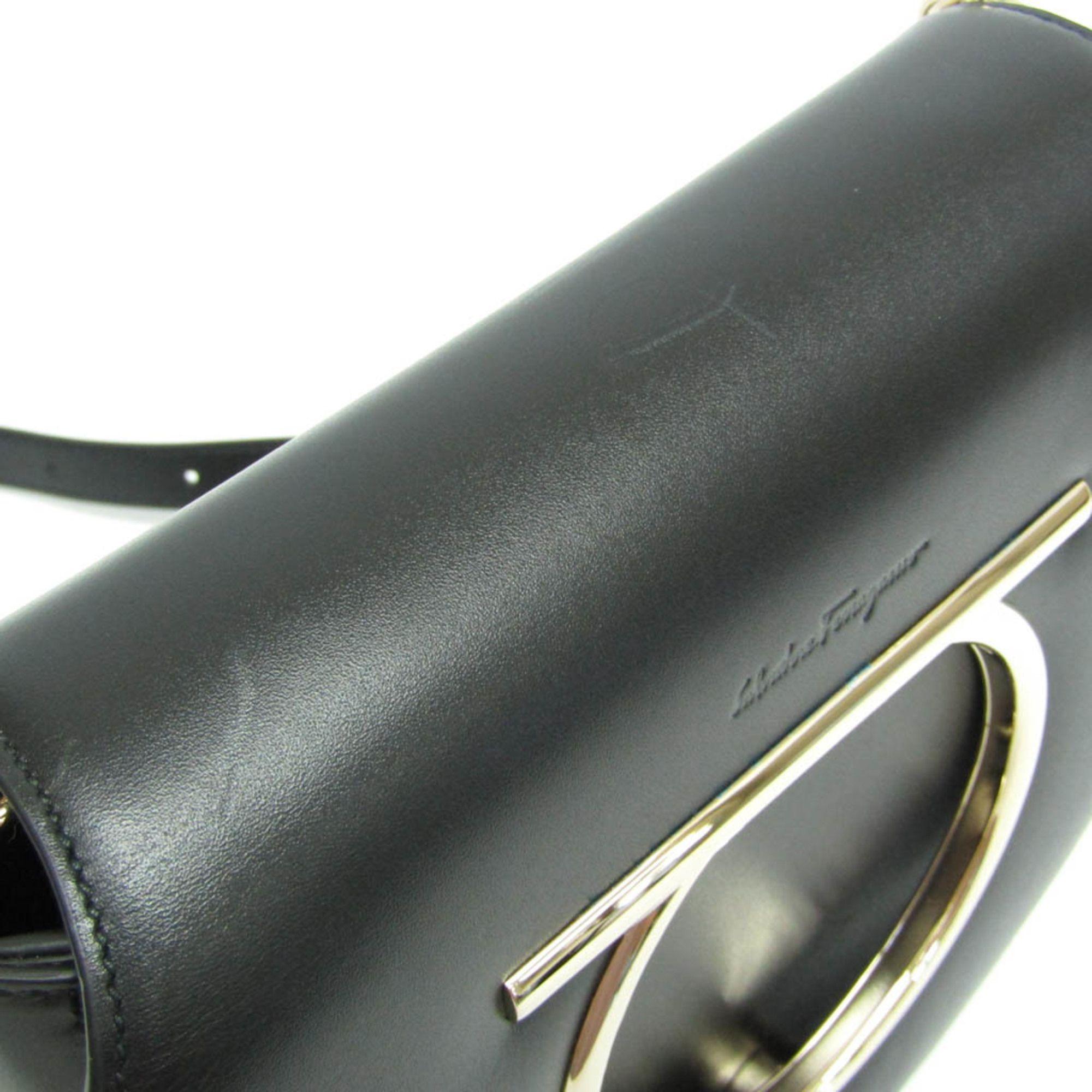 Refurbished Salvatore Ferragamo Gancini Leather Handbag Shoulder Bag - Reebelo Österreich