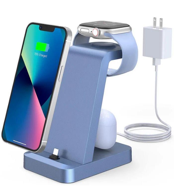 Refurbished Woruda Charger Station 3-in-1 Fast Wireless Charging Dock Stand für iPhone Multiple Devices - Reebelo Österreich
